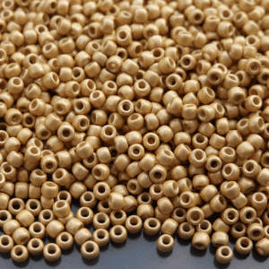 TOHO Seed Beads PF557F PermaFinish Matte Galvanized Aluminium 8/0 beads mouse