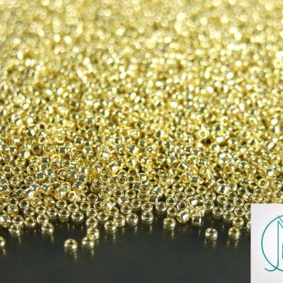 10g PF558 PermFinish Galvanized Aluminium Toho Seed Beads 15/0 1.5mm Michael's UK Jewellery