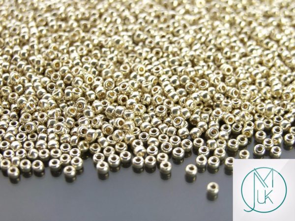 10g PF558 PermaFinish Galvanized Aluminium Toho Seed Beads 11/0 2.2mm Michael's UK Jewellery