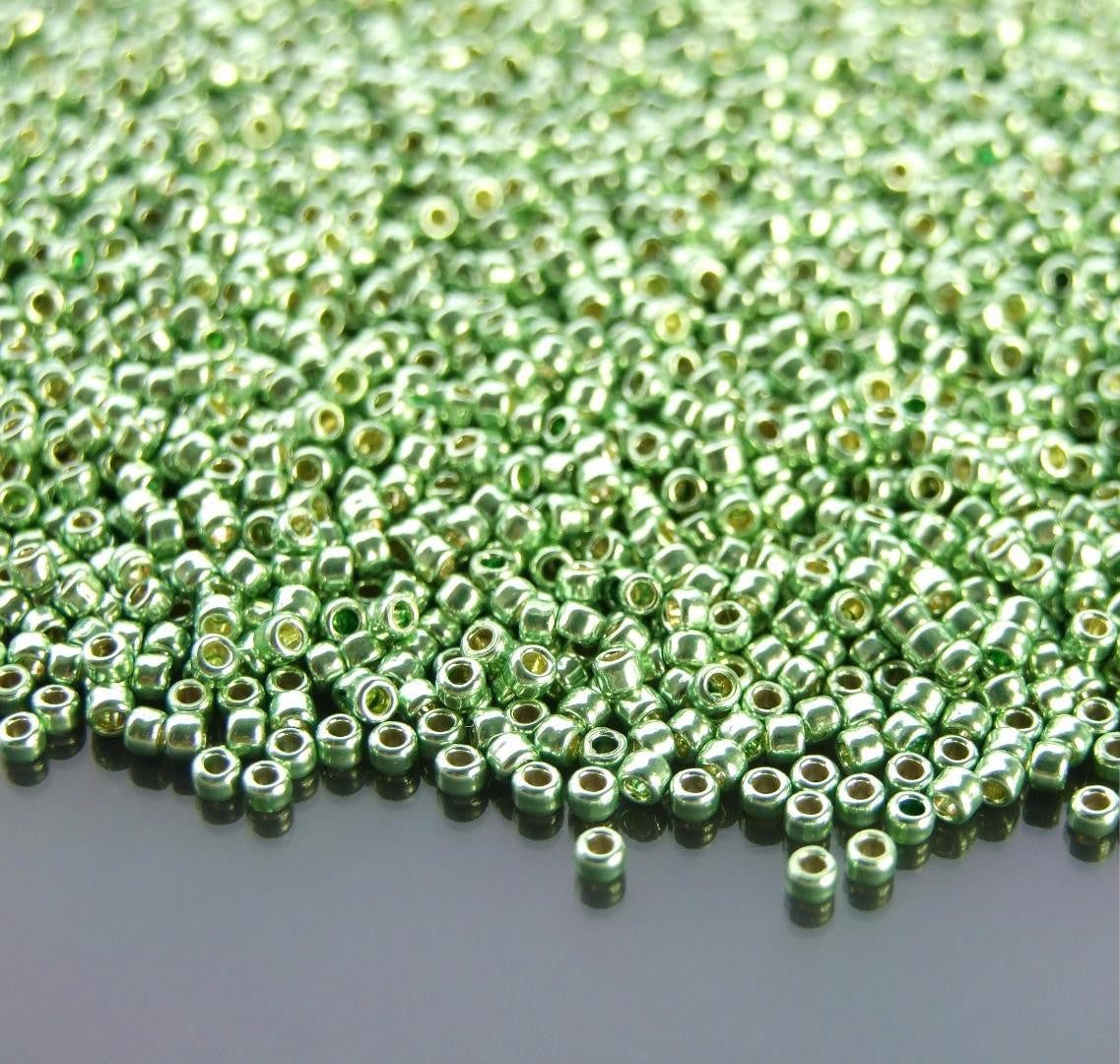 TOHO Seed Beads PF560 PermaFinish Galvanized Sea Foam 11/0 beadsmouse.co.uk