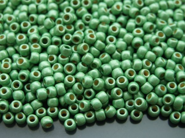 10g PF560F PermaFinish Galvanized Matte Seafoam Toho Seed Beads 6/0 4mm Michael's UK Jewellery