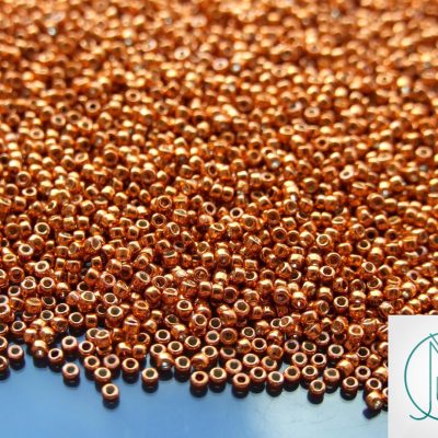 10g PF562 PermFinish Galvanized Saffron Toho Seed Beads 15/0 1.5mm Michael's UK Jewellery