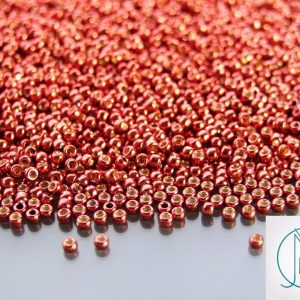 10g PF564 PermaFinish Galvanized Brick Red Toho Seed Beads 11/0 2.2mm Michael's UK Jewellery