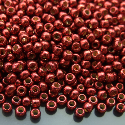 10g PF564 PermaFinish Galvanized Brick Red Toho Seed Beads 6/0 4mm Michael's UK Jewellery