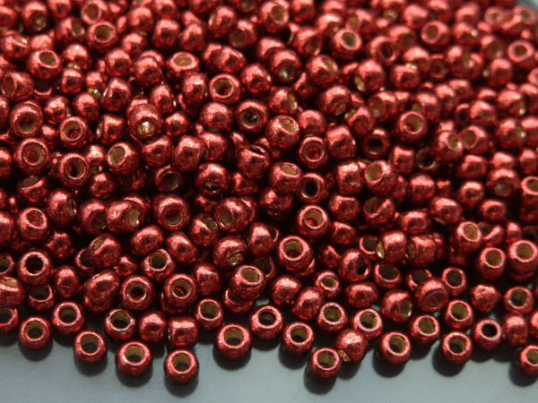10g PF564 PermaFinish Galvanized Brick Red Toho Seed Beads 6/0 4mm Michael's UK Jewellery