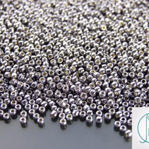 10g PF568 PermaFinish Galvanized Gunmetal Grey Toho Seed Beads 11/0 2.2mm Michael's UK Jewellery