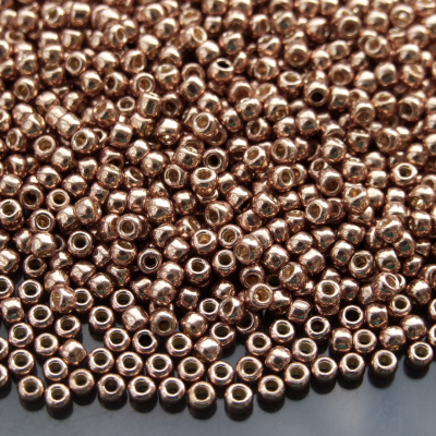 TOHO Seed Beads PF593 PermaFinish Galvanized Almond 8/0 beads mouse