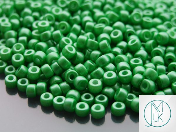 10g Pearl Shine Light Green Matubo Seed Beads 6/0 4mm Michael's UK Jewellery
