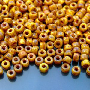 10g Picasso Opaque Yellow MATUBO Seed Beads 6/0 4mm Michael's UK Jewellery