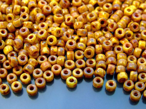 10g Picasso Opaque Yellow MATUBO Seed Beads 6/0 4mm Michael's UK Jewellery