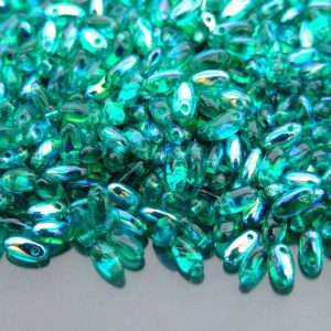 10g Rizo Beads 2.5x6mm Emerald AB Michael's UK Jewellery