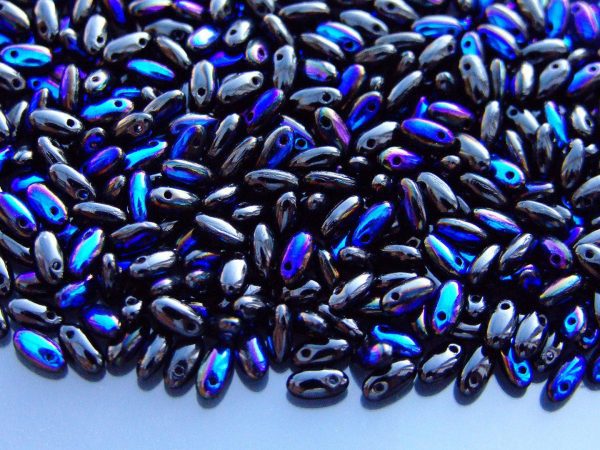 10g Rizo Beads 2.5x6mm Jet Azuro Michael's UK Jewellery