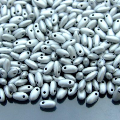 RIZO Czech Pressed Beads Matte Jet Labrador beads mouse