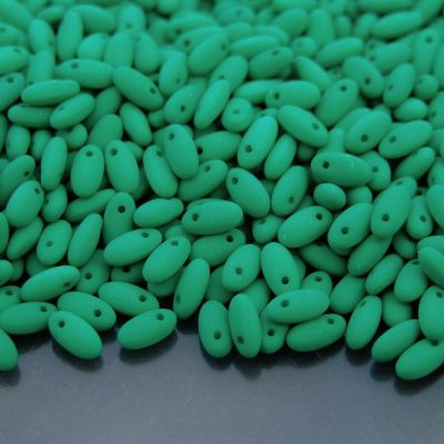RIZO Czech Pressed Beads Neon Dark Emerald beads mouse