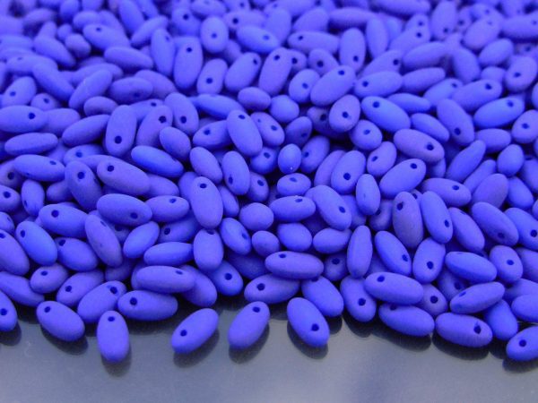 RIZO Czech Pressed Beads Neon Ocean Blue beads mouse