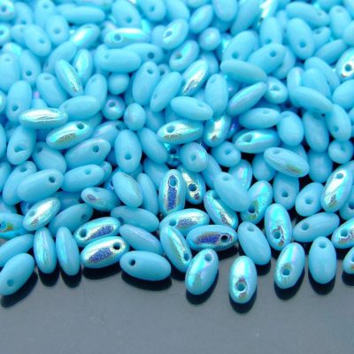 RIZO Czech Pressed Beads Turquoise AB beads mouse