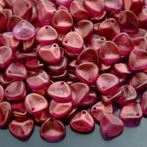 10g Rose Petal Beads Madder Rose Halo 8x7mm 29260CR beads mouse