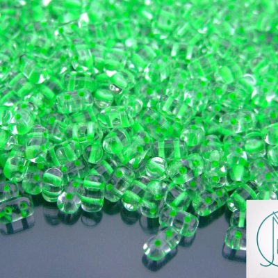 10g Rulla Beads Neon Green Lined Michael's UK Jewellery