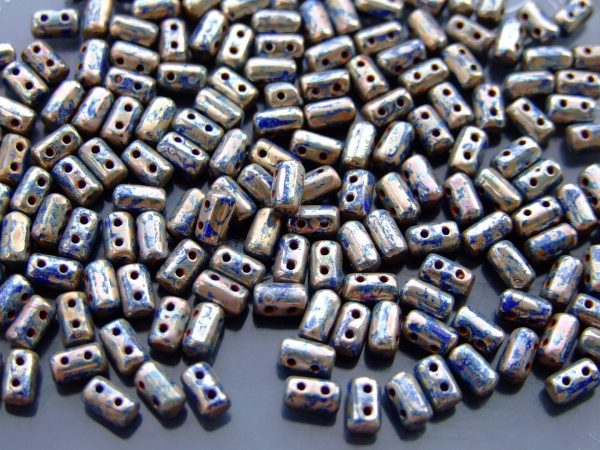 10g Rulla Beads Opaque Navy Blue Silver Picasso Michael's UK Jewellery