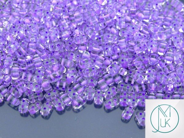 10g Rulla Beads Purple Lined Michael's UK Jewellery