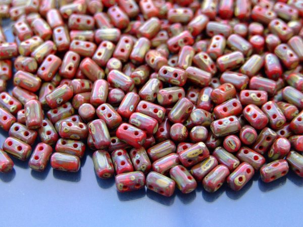 10g Rulla Beads Red Picasso Silver Michael's UK Jewellery