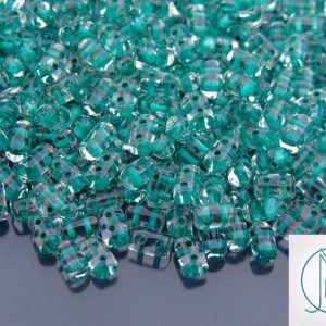 10g Rulla Beads Teal Lined Michael's UK Jewellery