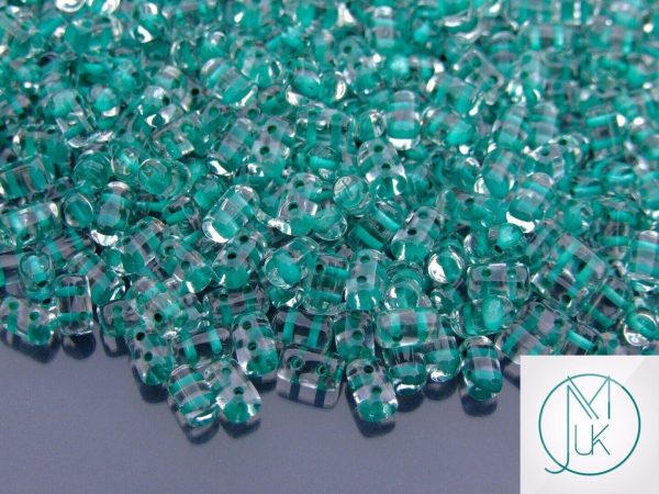 10g Rulla Beads Teal Lined Michael's UK Jewellery