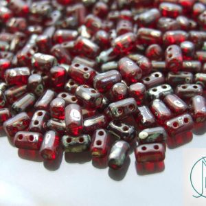 10g Rulla Beads Transparent Ruby Picasso Michael's UK Jewellery