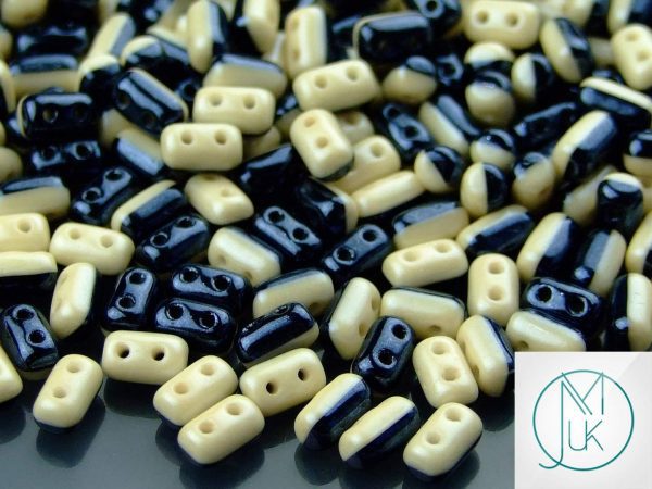 10g Rulla Duets Beads Black White Beige Luster Michael's UK Jewellery