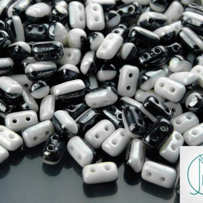 10g Rulla Duets Beads Black White Luster Michael's UK Jewellery