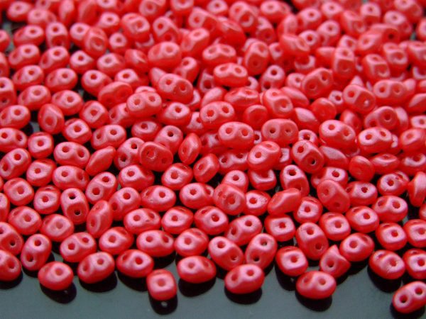 20g MATUBO™ Beads SuperDuo Alabaster Pearl Shine Rose 24003AL beads mouse