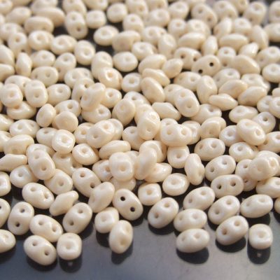 10g SuperDuo Beads Chalk Beige Luster Michael's UK Jewellery