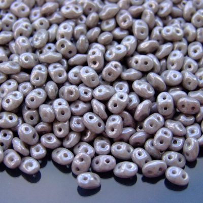 10g SuperDuo Beads Chalk Grey Luster Michael's UK Jewellery