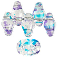 10g SuperDuo Beads Confetti Splash Indigo Michael's UK Jewellery