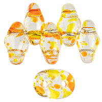 10g SuperDuo Beads Confetti Splash Orange Yellow Michael's UK Jewellery