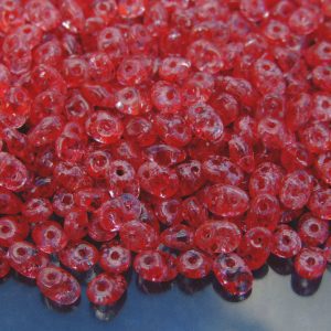 10g SuperDuo Beads Confetti Splash Red Pink Michael's UK Jewellery