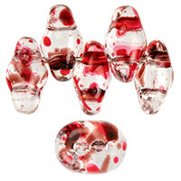 10g SuperDuo Beads Confetti Splash Red Pink Michael's UK Jewellery
