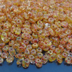 10g SuperDuo Beads Confetti Splash Red Yellow Michael's UK Jewellery