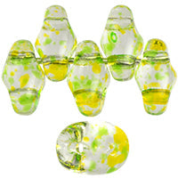 10g SuperDuo Beads Confetti Splash Yellow Green Michael's UK Jewellery