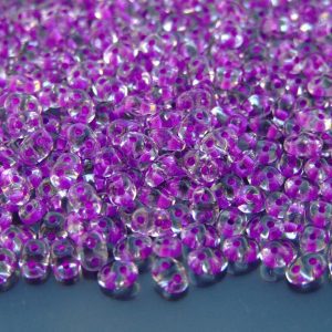 10g SuperDuo Beads Crystal Light Purple Lined Michael's UK Jewellery