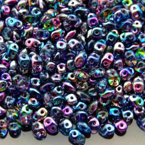 20g MATUBO™ Beads SuperDuo Crystal Magic Blue Pink 95100CR beads mouse
