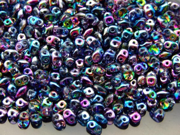 20g MATUBO™ Beads SuperDuo Crystal Magic Blue Pink 95100CR beads mouse