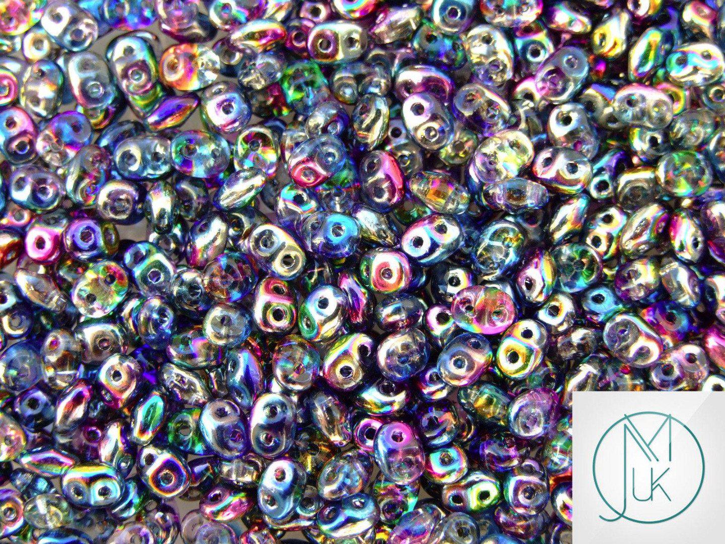 10g SuperDuo Beads Crystal Magic Blue Pink Michael's UK Jewellery