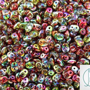10g SuperDuo Beads Crystal Magic Yellow Red Michael's UK Jewellery