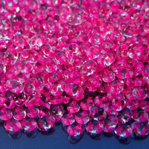 10g SuperDuo Beads Crystal Pink Lined Michael's UK Jewellery