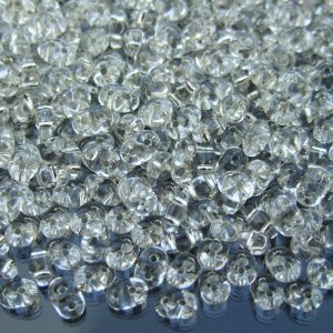 10g SuperDuo Beads Crystal Silver Lined Michael's UK Jewellery