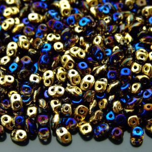 20g MATUBO™ Beads SuperDuo Jet Blue Gold California 98548CR beads mouse