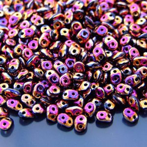 10g SuperDuo Beads Jet Full Sliperit Michael's UK Jewellery