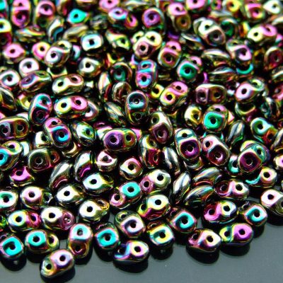 20g MATUBO™ Beads SuperDuo Jet Full Vitrail 29443JT beads mouse