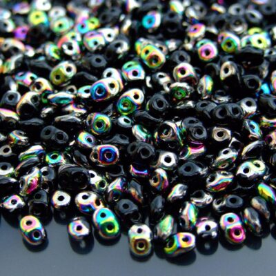 10g SuperDuo Beads Jet Vitral Michael's UK Jewellery